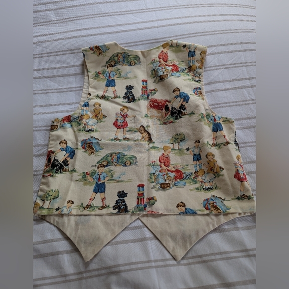 Vintage Print Vest size Medium - Picture 6 of 7